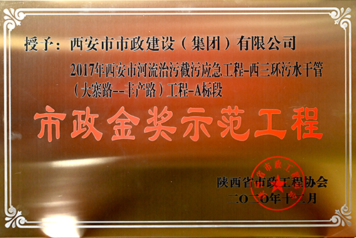 千亿国际金奖树模工程，，，，，，，西三环污水
